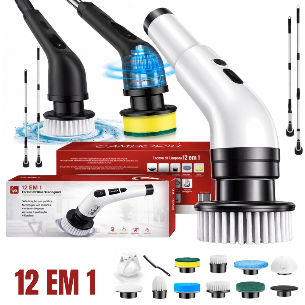 Escova Elétrica Limpeza Kit