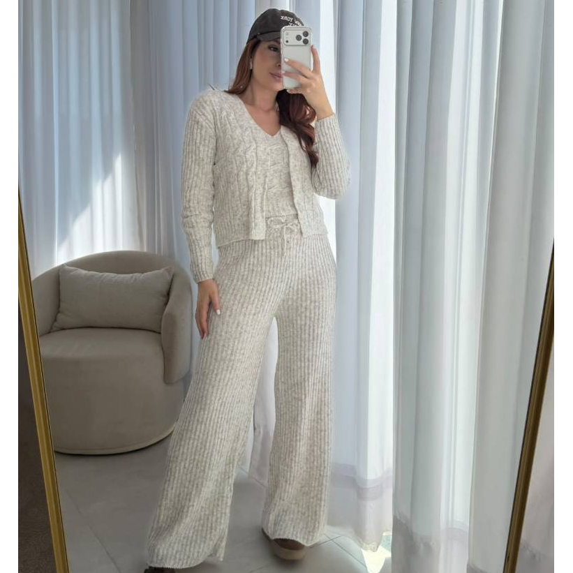 Conjunto 3 peças tricô