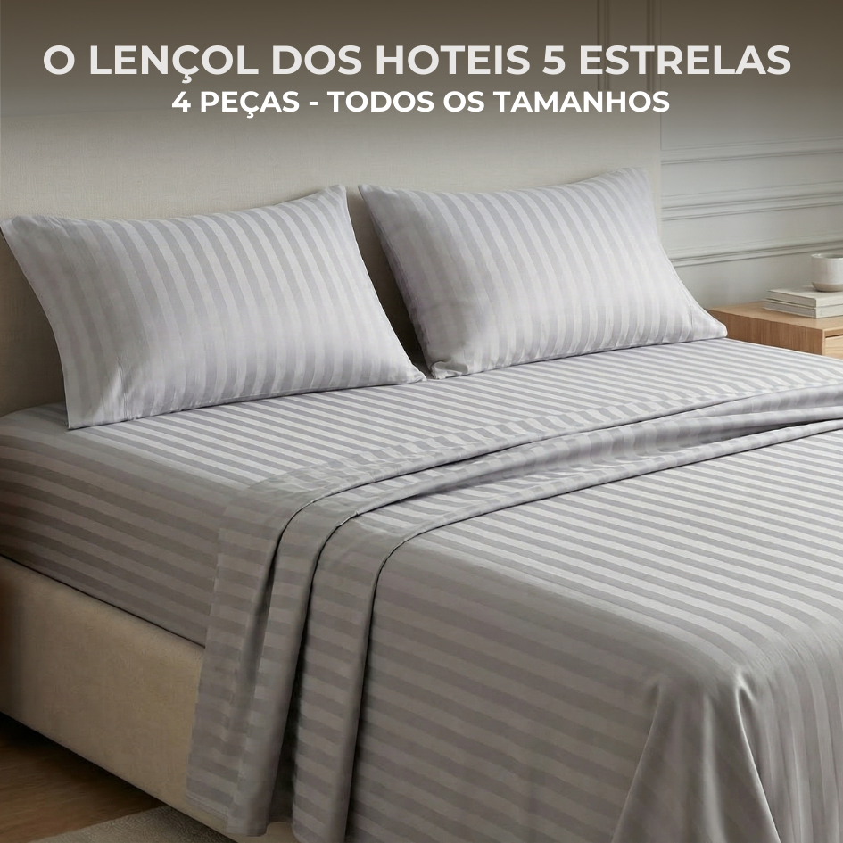 Jogo de Lençol 4 Peças Micro Percal 500