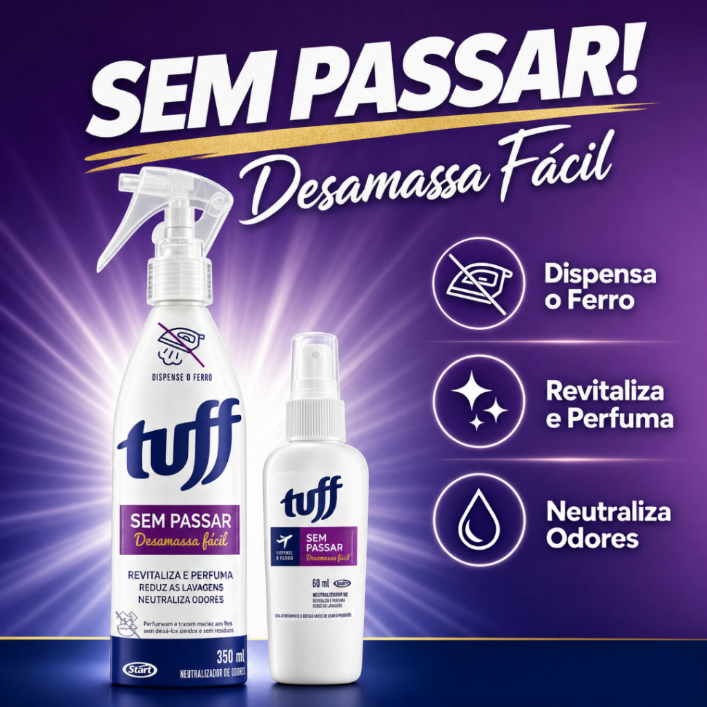 Spray desamassador de roupas