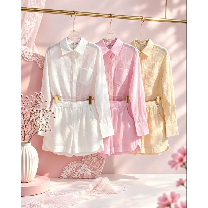Conjunto em Linho Camisa e Short