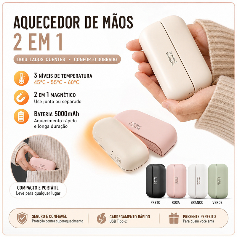 Aquecedor de mao elétrico