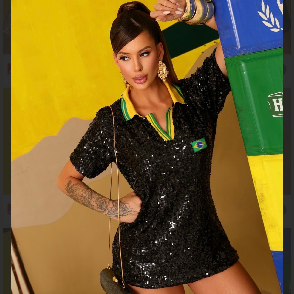 Blusa paetês